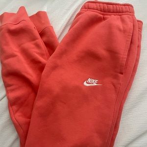 Brand new coral nike joggers